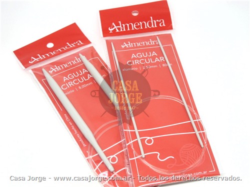 AGUJAS CIRCULARES ALUMINIO NUMERO 3 POR UNIDAD